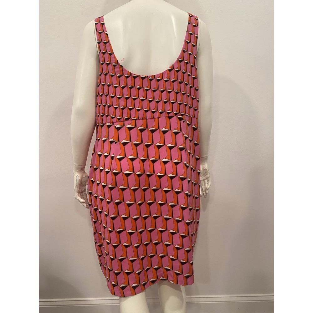 Diane Von Furstenberg Target Dress Pink Retro Modern Geo Mini Dress Size 24 New - Picture 2 of 16